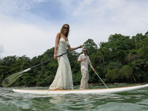 SUP Trash the Dress in Uvita Costa Rica - Wedding Photography by John Williamson